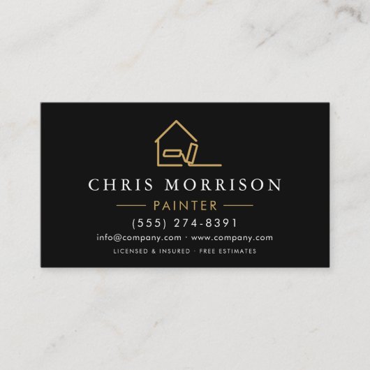 Painter Black Gold Visitekaartje (Voorkant)