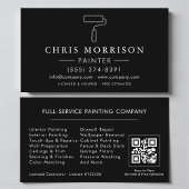 Painter Black Silver QR Code Visitekaartje