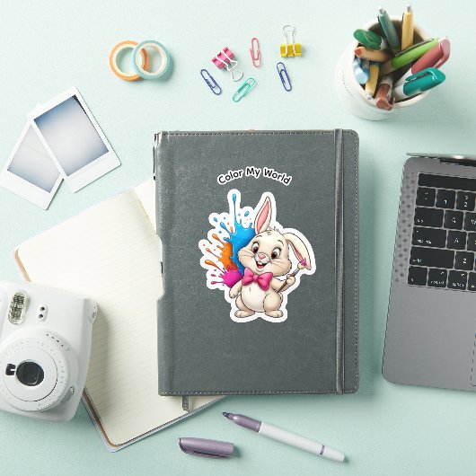 Painter Bunny Sticker - Kleur mijn wereld (iPad Cover)