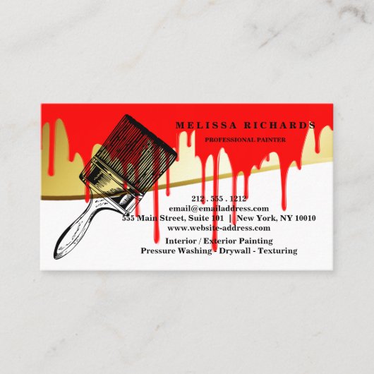 Painter Business Card Visitekaartje (Voorkant)