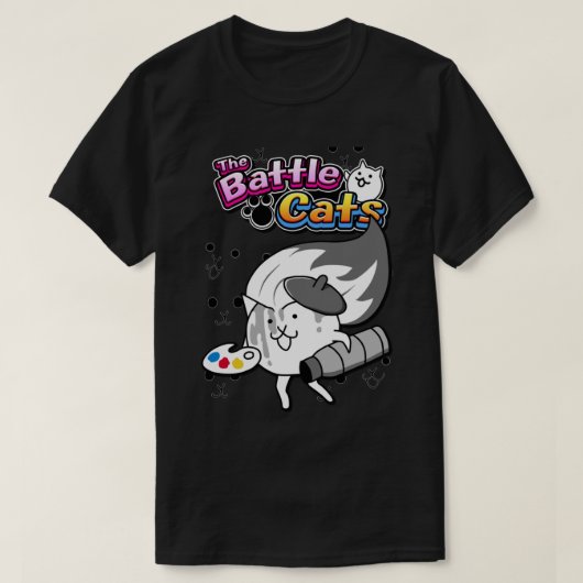 Painter Cat Battle Cats T-shirt (Design voorkant)