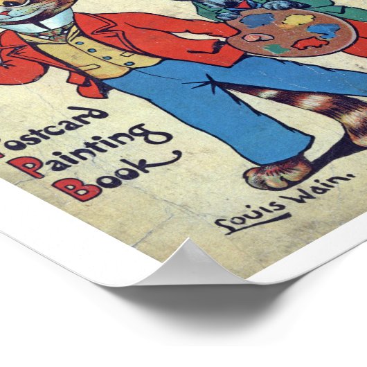 Painter Cat, Louis Wain Poster (Hoek)