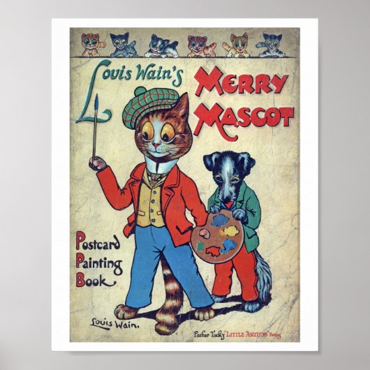 Painter Cat, Louis Wain Poster (Voorkant)