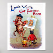Painter Cat, Louis Wain Poster (Voorkant)