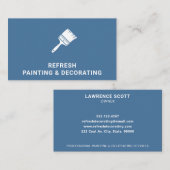 Painter- en decoratorschilderpenseel Modern Blue Visitekaartje (Voorkant / Achterkant)