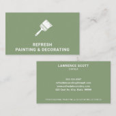 Painter- en decoratorschilderpenseel Moderne Groen Visitekaartje (Voorkant / Achterkant)