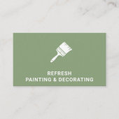 Painter- en decoratorschilderpenseel Moderne Groen Visitekaartje (Voorkant)