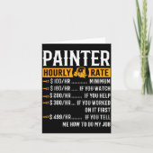Painter Hourly Rate Funny Painter  Kaart (Voorkant)