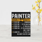 Painter Hourly Rate Funny Painter  Kaart (Gele Bloem)