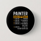 Painter Hourly Rate Funny Painter  Ronde Button 5,7 Cm (Voorkant)