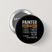 Painter Hourly Rate Funny Painter Ronde Button 5,7 Cm (Voorkant /achterkant)