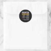 Painter Hourly Rate Funny Painter Ronde Sticker (Tas)