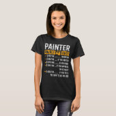 Painter Hourly Rate Funny Painter  T-shirt (Voorkant volledig)