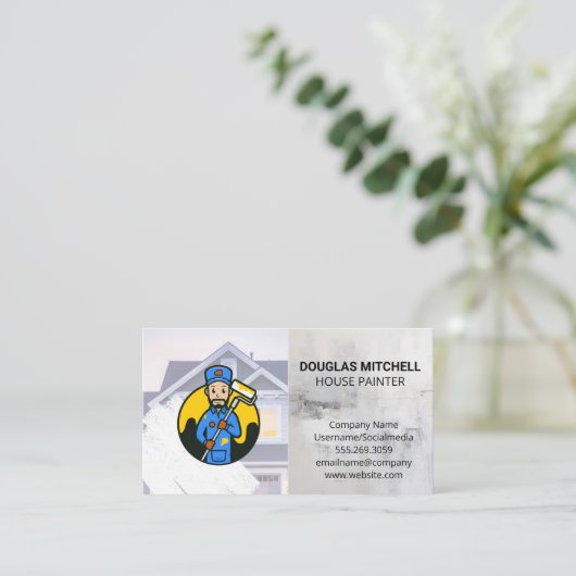 Painter Logo | residentieel Visitekaartje (Staand voorkant)