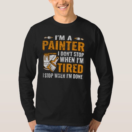 Painter master painter craftsman plasterer paintin t-shirt (Voorkant)