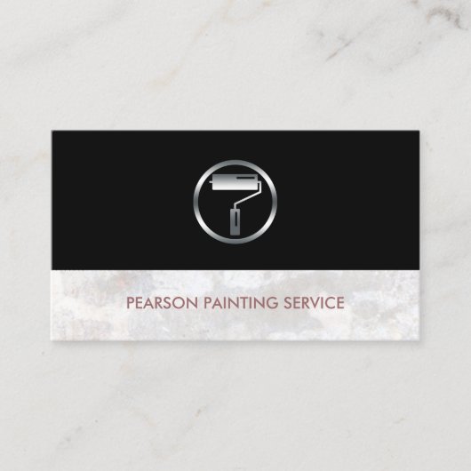 Painter Paint Roller Brush Icon Visitekaartje (Voorkant)