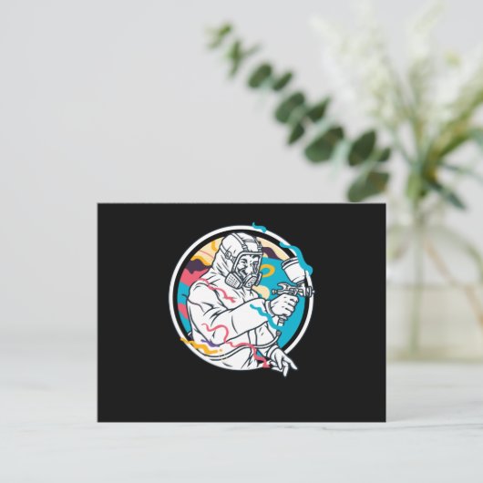 Painter Paint Spray Gun Briefkaart (Staand voorkant)