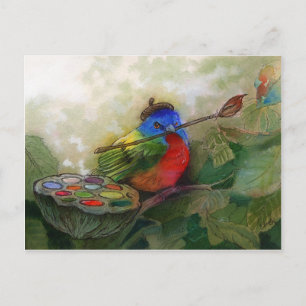 Painter Painted Bunting Bird Briefkaart