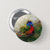 Painter Painted Bunting Bird Ronde Button 5,7 Cm (Voorkant /achterkant)