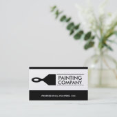 Painter Painting Contractor Paint Brush Gold Paper Visitekaartje (Staand voorkant)