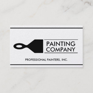 Painter Painting Contractor Paint Brush Gold Paper Visitekaartje