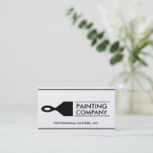 Painter Painting Contractor Paint Brush Gold Paper Visitekaartje (Staand voorkant)