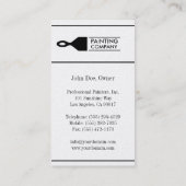 Painter Painting Contractor Paint Brush Gold Paper Visitekaartje (Achterkant)