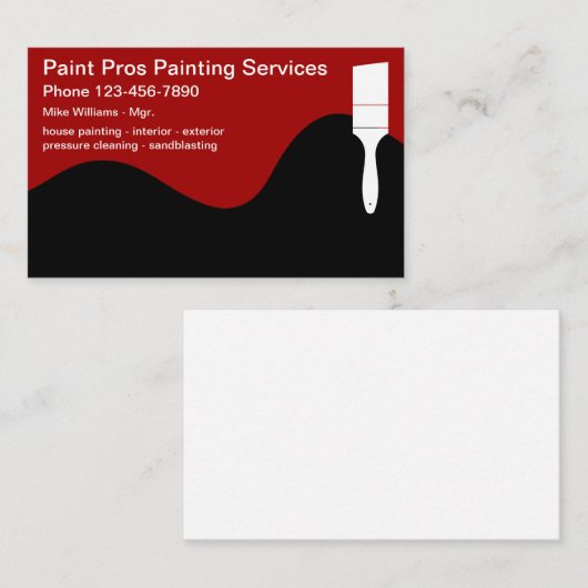 Painter Professional Modern Visitekaartje (Voorkant / Achterkant)