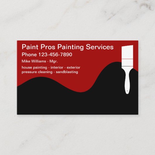 Painter Professional Modern Visitekaartje (Voorkant)