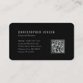 Painter QR Code Black Silver Rounded Painting Visitekaartje (Achterkant)