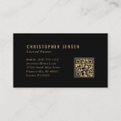 Painter QR Code Painting Business Black Gold Visitekaartje (Achterkant)