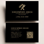 Painter QR Code Painting Business Black Gold Visitekaartje