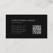 Painter QR Code Painting Business Black Silver Visitekaartje (Achterkant)
