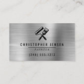 Painter QR Code Silver Black Metallic Painting Visitekaartje (Voorkant)