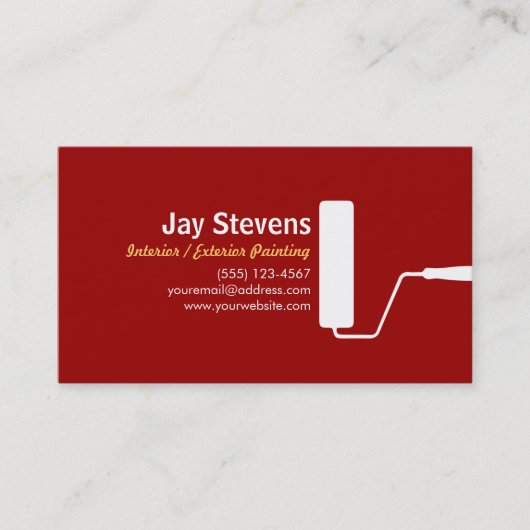 Painter Red Visitekaartje (Voorkant)