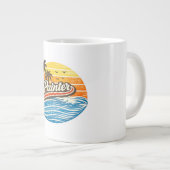 Painter Retro Sunset Design Grote Koffiekop (Voorkant rechts)