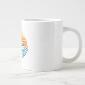 Painter Retro Sunset Design Grote Koffiekop (Rechts)