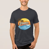 Painter Retro Sunset Design Tri-Blend Shirt (Voorkant)