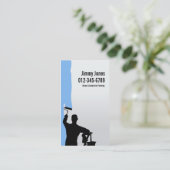 Painter Rolborstel Schilderen Blauw Visitekaartje (Staand voorkant)