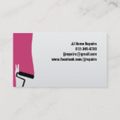 Painter Roller Brush Painting Maroon Visitekaartje (Achterkant)