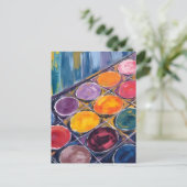 Painter’s Palette | Watercolor Artist Painting Briefkaart (Staand voorkant)