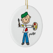 Painter Stick Figuur Keramisch Ornament (Rechts)