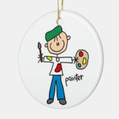 Painter Stick Figuur Keramisch Ornament (Links)