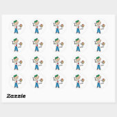Painter Stick Figuur Sticker (Vel)