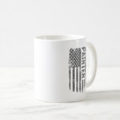 Painter USA Flag Distressed design Koffiemok (Voorkant rechts)