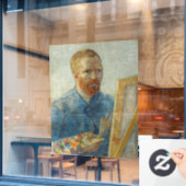 Painter Vincent Van Gogh Portrait Raamsticker (Cafe Raam)