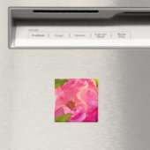 Painterachtig Abstract Roze Roze Floral Foto Magneet (Insitu (Vaatwasser))