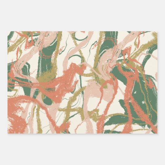 Painterly Abstract Inpakpapier Vel (Voorkant)