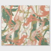 Painterly Abstracte whimsical-vellen voor verpakki Cadeaupapier (Vlak)