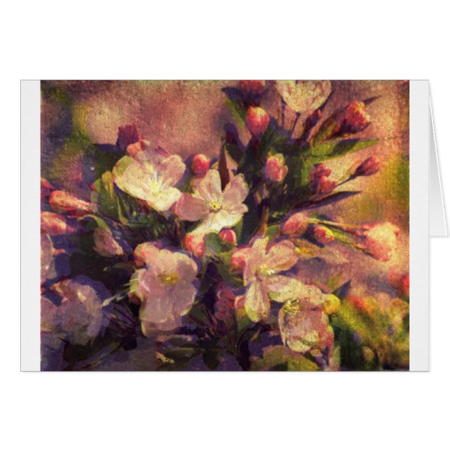 Painterly Afbeelding van Crabapple Blossom (Voorkant Horizontaal)